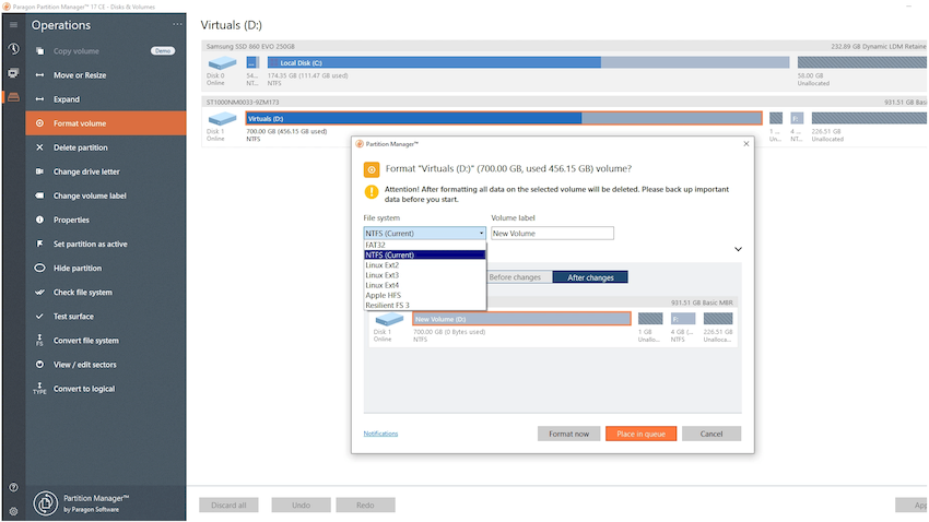 Paragon Partition Manager