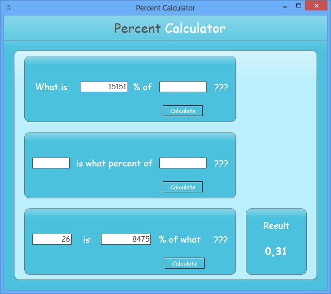 Percent Calculator