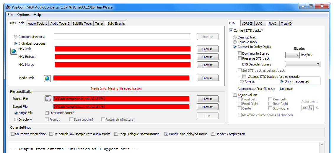 PopCorn MKV AudioConverter