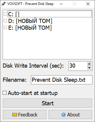 Prevent Disk Sleep