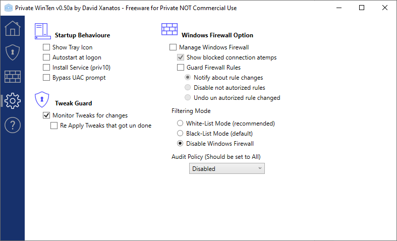 Private WinTen скачать бесплатно