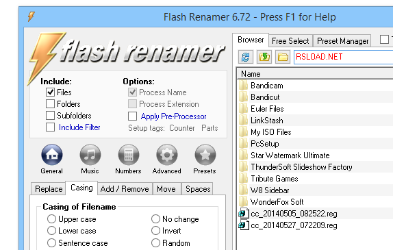 RL Vision Flash Renamer