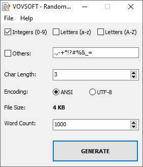 Random Wordlist Generator