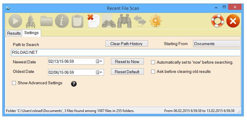 Recent Files Scanner