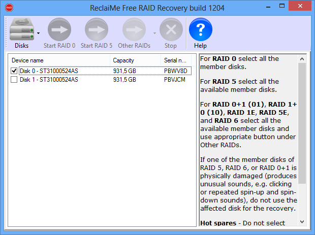 ReclaiMe Free RAID Recovery