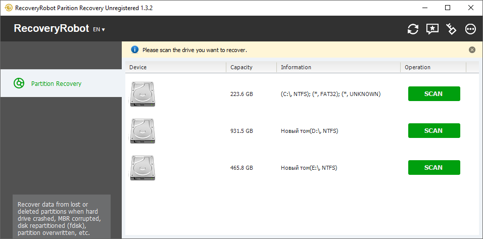 RecoveryRobot Partition Recovery
