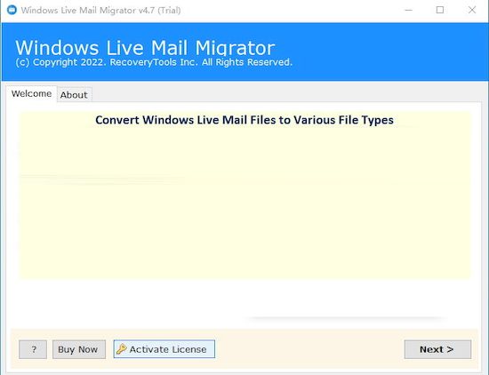 RecoveryTools Windows Live Mail Migrator ключ