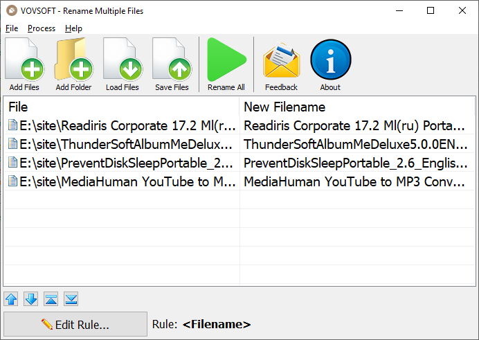 Rename Multiple Files скачать