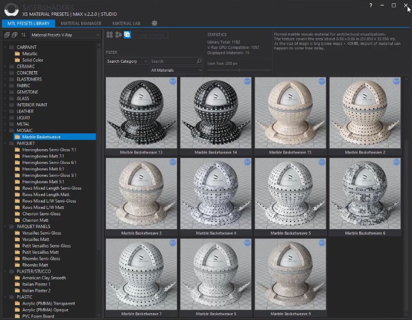 SIGERSHADERS XS Material Presets Studio