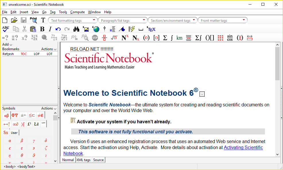 Scientific Notebook скачать
