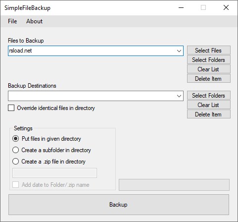 SimpleFileBackup