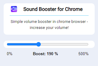 Sound Booster for Chrome
