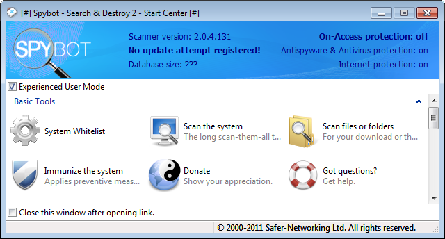 Spybot Search & Destroy