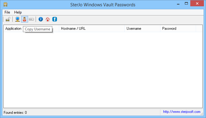 SterJo Windows Vault Passwords