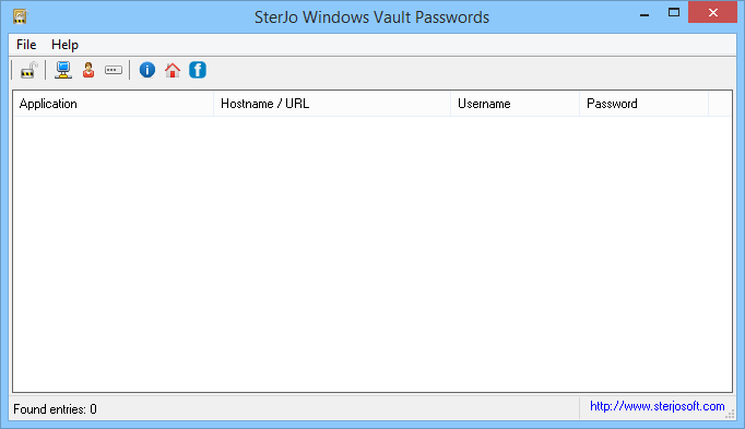SterJo Windows Vault Passwords
