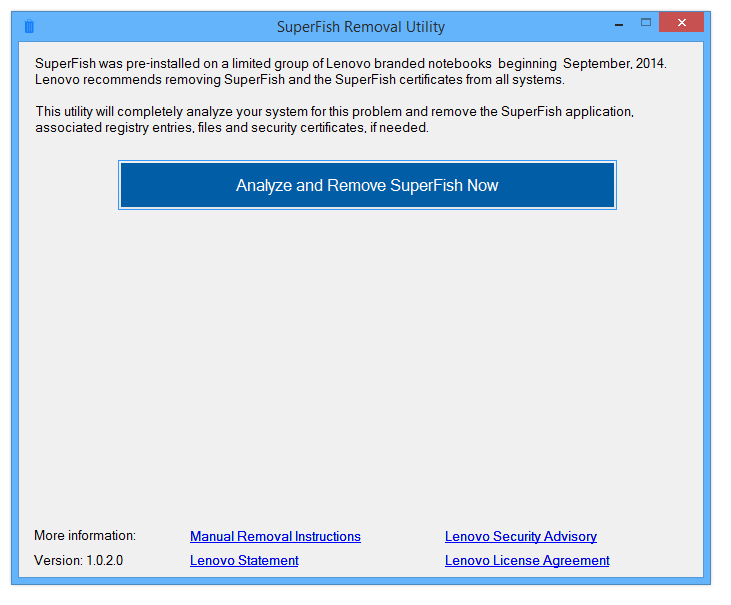 SuperFish Removal Tool