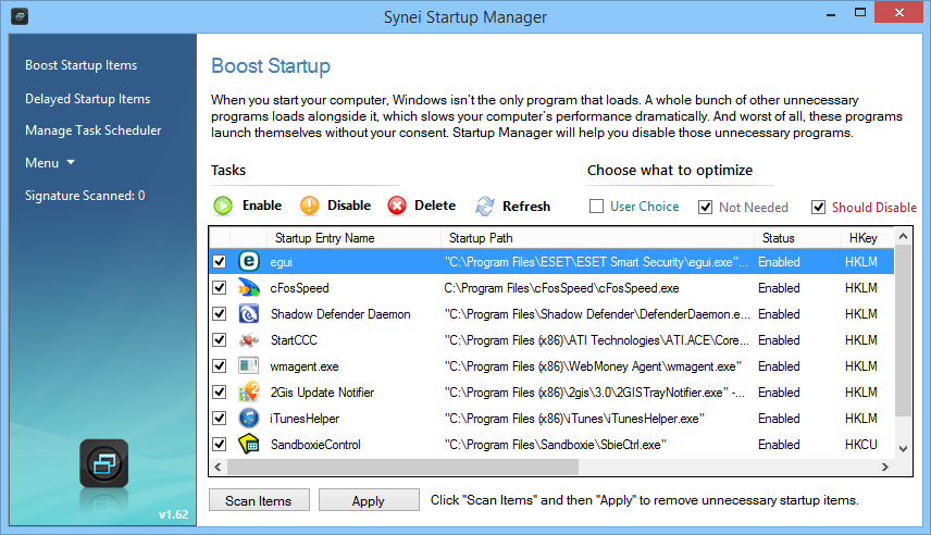 Synei Startup Manager