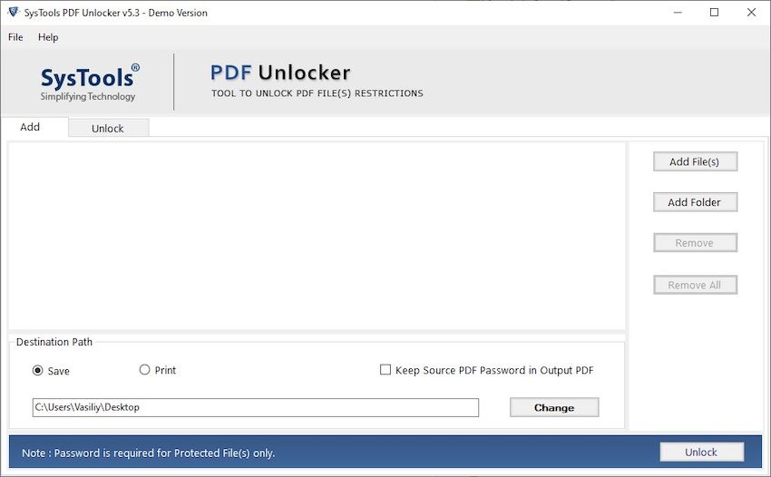 SysTools PDF Unlocker