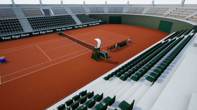 TENNIS COURT with BLUEPRINT