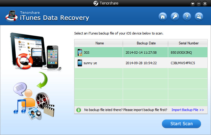Tenorshare iTunes Data Recovery