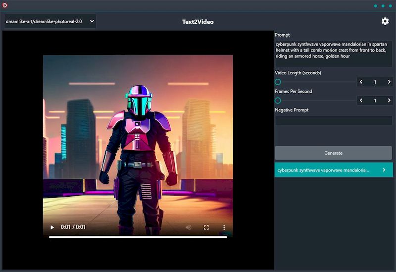Text2Video-Zero DesktopClient
