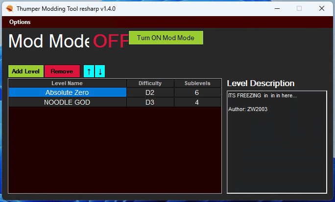 Thumper Modding Tool resharp
