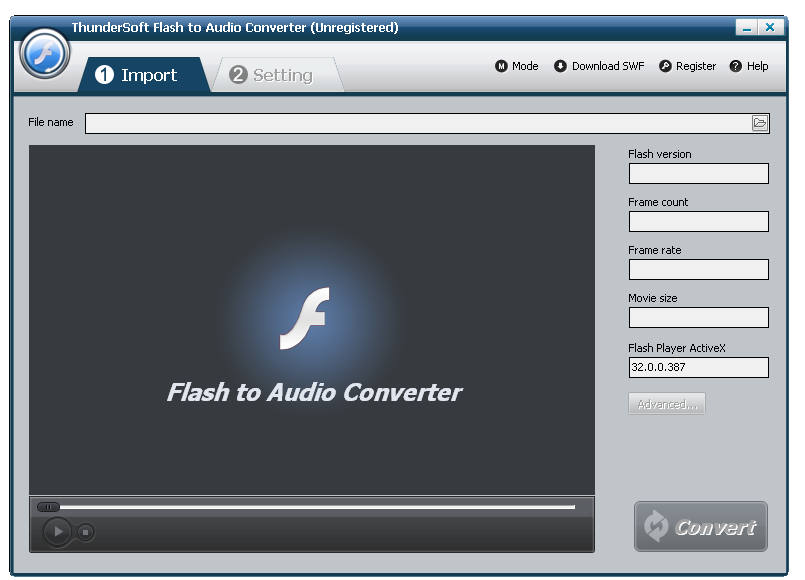 ThunderSoft Flash to Audio Converter