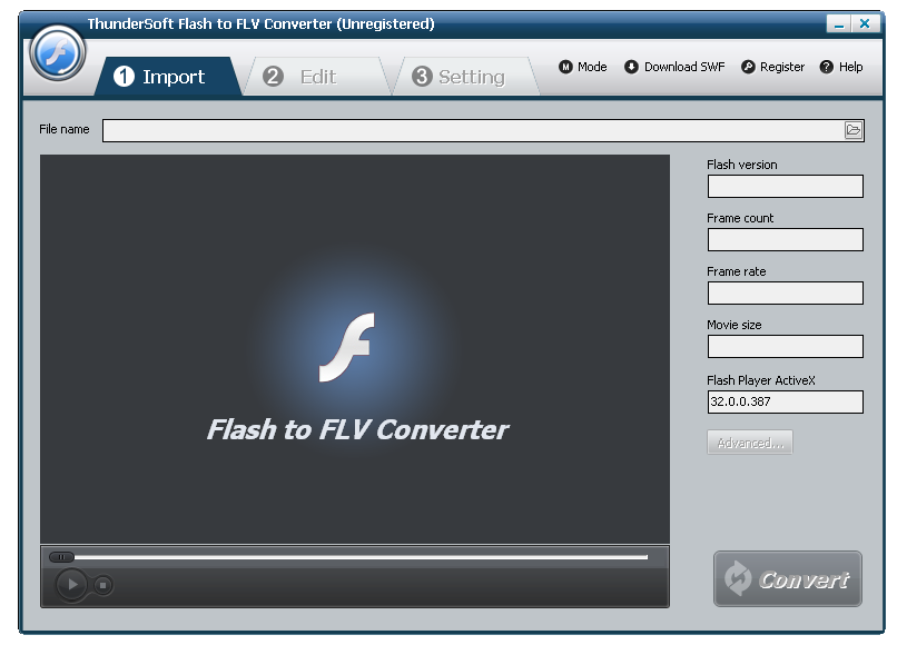 ThunderSoft Flash to FLV Converter