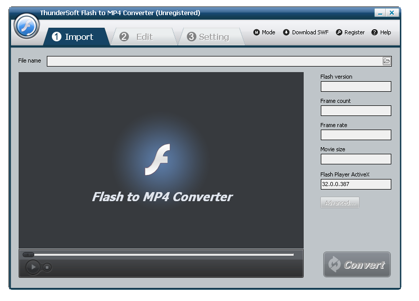 ThunderSoft Flash to MP4 Converter