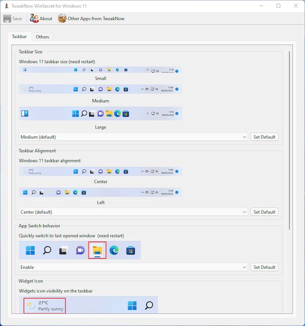 TweakNow WinSecret for Windows 11