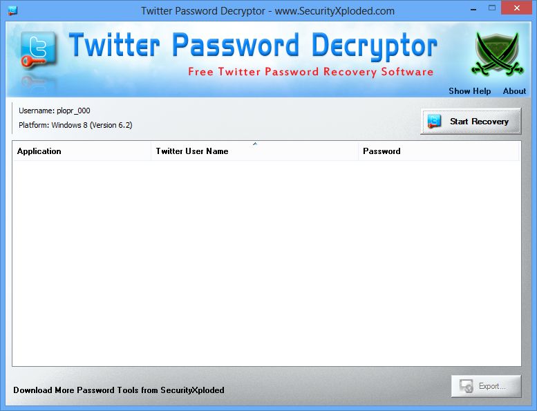 TwitterPasswordDecryptor