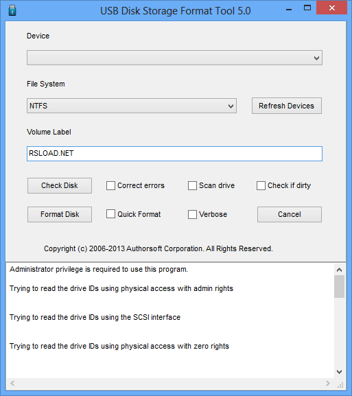 USB Disk Storage Format Tool