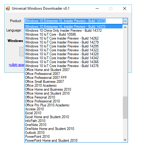 Universal Windows Downloader скачать