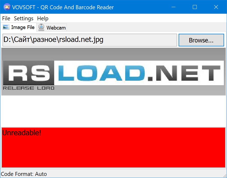 VovSoft QR Code and Barcode Reader