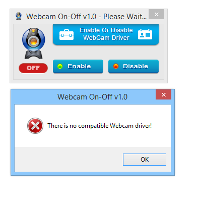 WebCam On-Off