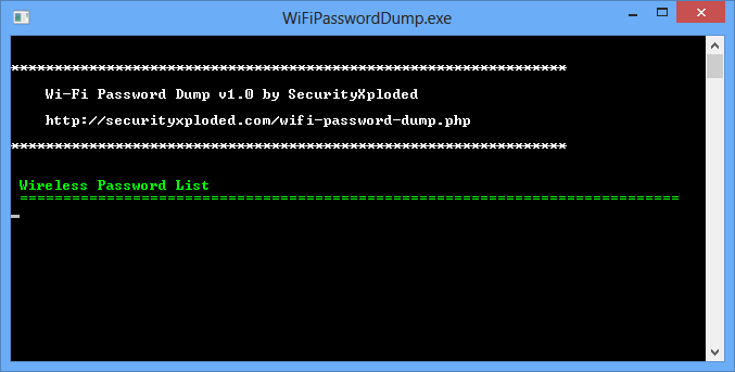 WiFiPasswordDump