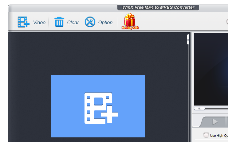 WinX Free MP4 to MPEG Converter