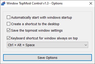 Window TopMost Control