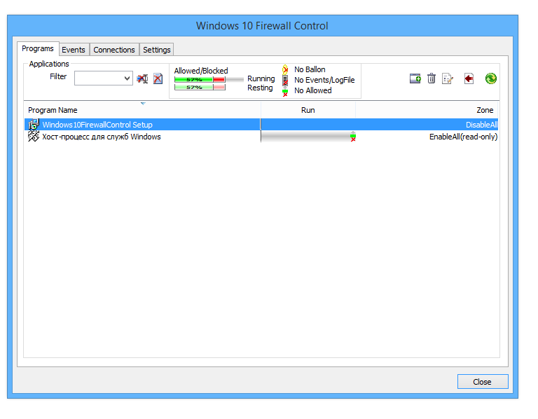 Windows 10 Firewall Control