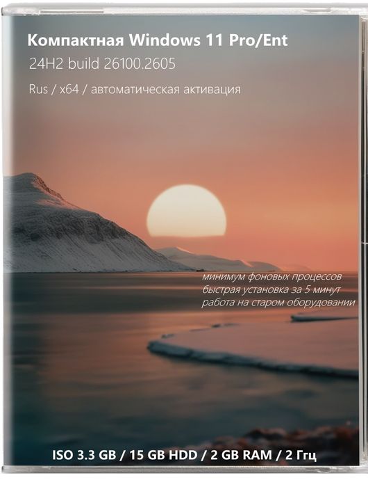 Windows 11 24H2 Enterprise 26100.2605 x64 Rus - iso 3 GB для флешки