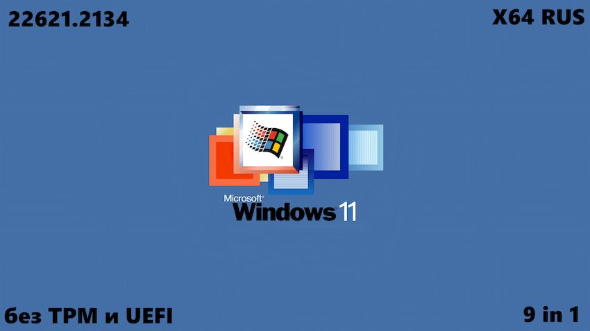 Windows 11 без TPM 64bit образ 22H2 для USB флешки - 9 редакций