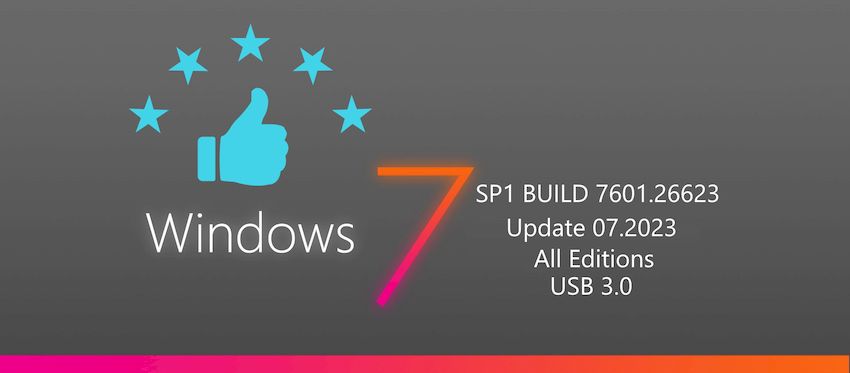 Windows 7 SP1 x86 + x64 Rus - Все редакции + обновление по Июль 2023