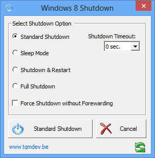 Windows 8 Shutdown