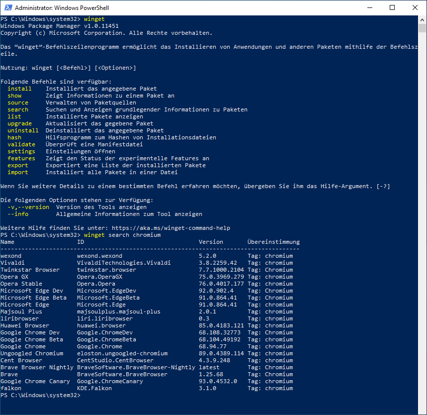 Windows Package Manager