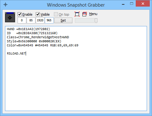 Windows Snapshot Grabber