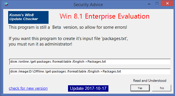 Windows Update Checker