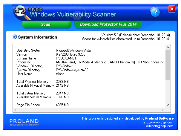 Windows Vulnerability Scanner