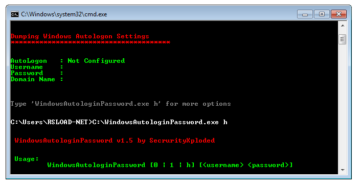 WindowsAutologinPassword