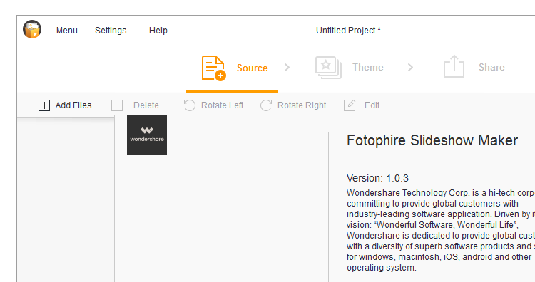 Wondershare Fotophire Slideshow Maker