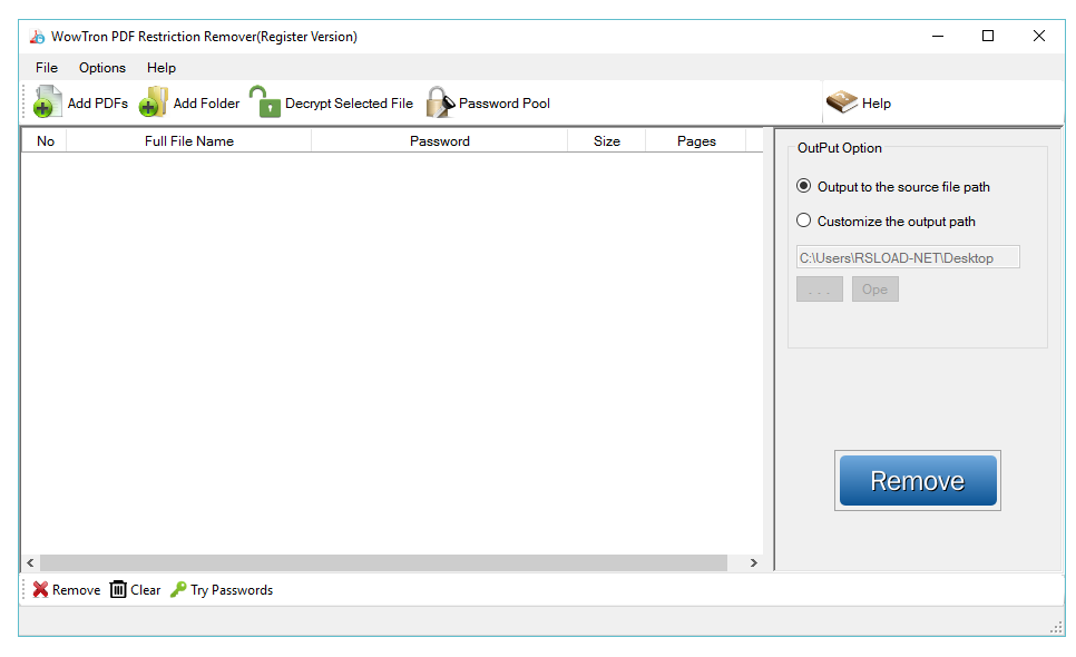 WowTron PDF Restriction Remover